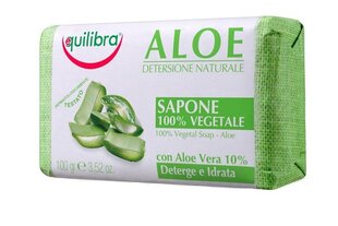 Ziepes ar alvejas ekstraktu Equilibra Aloe Naturale 100% Vegetal 100 g cena un informācija | Ziepes | 220.lv