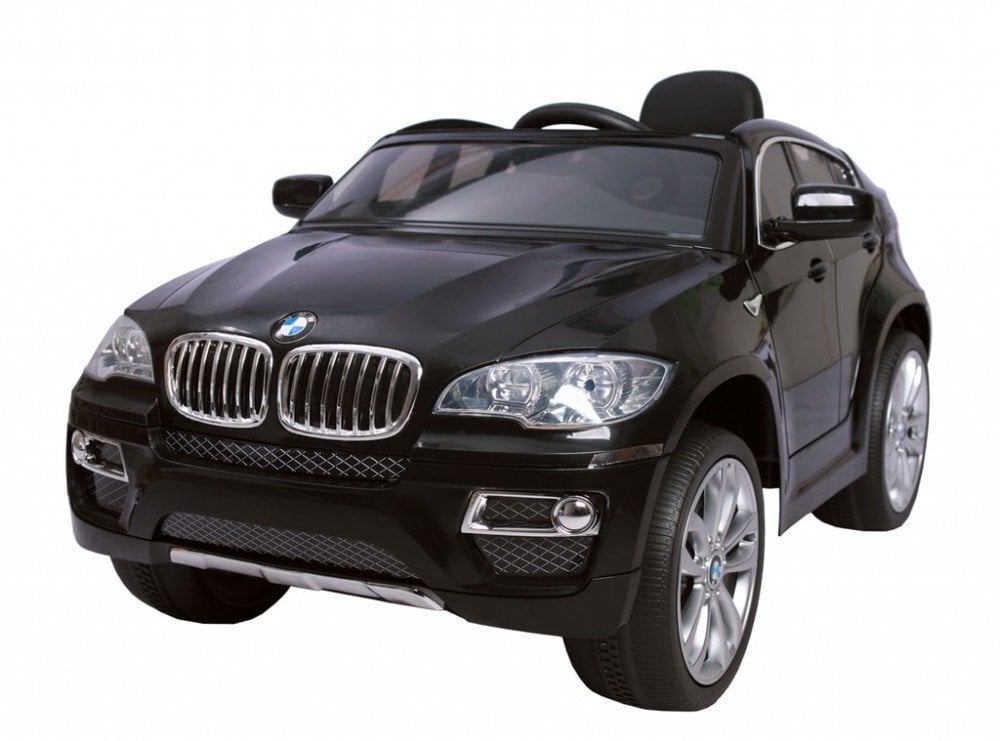 Elektriskā bērnu automašīna BMW X6, melna cena un informācija | Elektromobīļi bērniem | 220.lv