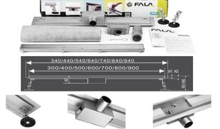 Dušas noteces traps Fala MADEIRA, 800 mm цена и информация | Трапы для душа | 220.lv