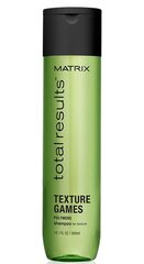 Matu apjomu palielinošs šampūns ar polimēriem Matrix Total Results Texture Games 300 ml cena un informācija | Šampūni | 220.lv
