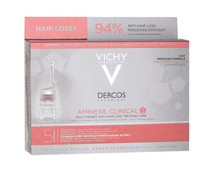 Matu izkrišanas līdzeklis Vichy Dercos Aminexil Clinical 5, 21 x 6 ml cena un informācija | Matu uzlabošanai | 220.lv