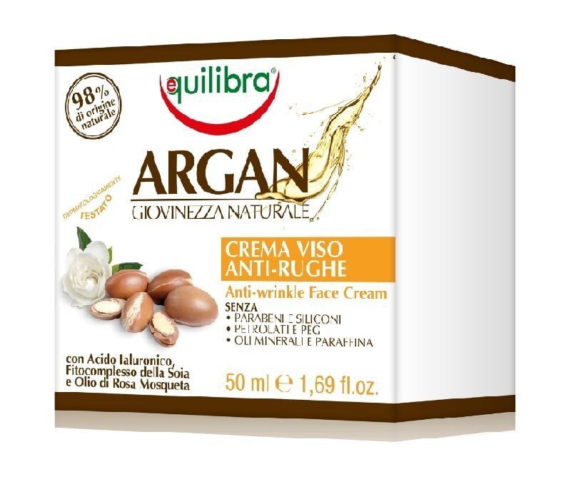 Sejas krēms ar argana eļļu nobriedušai ādai Equilibra Argan Natural Youth 50 ml cena un informācija | Sejas krēmi | 220.lv