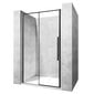Dušas durvis nišā REA Solar black mat, 120x195 cm cena un informācija | Dušas durvis, dušas sienas | 220.lv