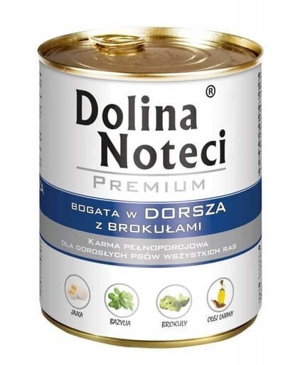 Dolina Noteci Premium ar mencu un brokoļiem, 800 g цена и информация | Konservi suņiem | 220.lv