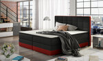 Кровать Damaso, 140х200 см, черная/красная