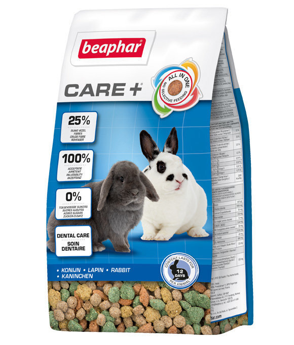 Beaphar Care+ trušiem Rabbit, 250 g cena un informācija | Barība grauzējiem | 220.lv