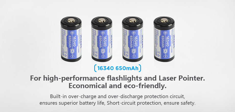 Xtar 650mAh 3,7V 16340 CR123 baterija ar PCB цена и информация | Baterijas | 220.lv
