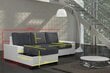 Stūra dīvāns Negro, balta/gaiši brūns цена и информация | Stūra dīvāni | 220.lv