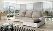 Stūra dīvāns Negro, balta/gaiši brūns cena un informācija | Stūra dīvāni | 220.lv