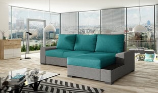 Stūra dīvāns Negro, pelēks/zils cena un informācija | Stūra dīvāni | 220.lv