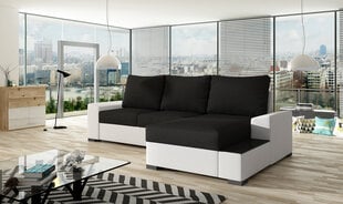 Stūra dīvāns NORE Nero, melns/balts цена и информация | Угловые диваны | 220.lv