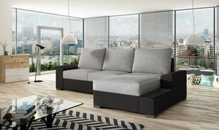 Stūra dīvāns Negro, melns/pelēks цена и информация | Угловые диваны | 220.lv