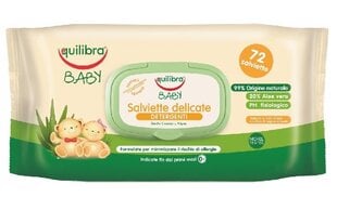 Мягкие влажные салфетки Equilibra Baby Salviette 0м+ для детей 72 шт. цена и информация | Косметика для мам и детей | 220.lv