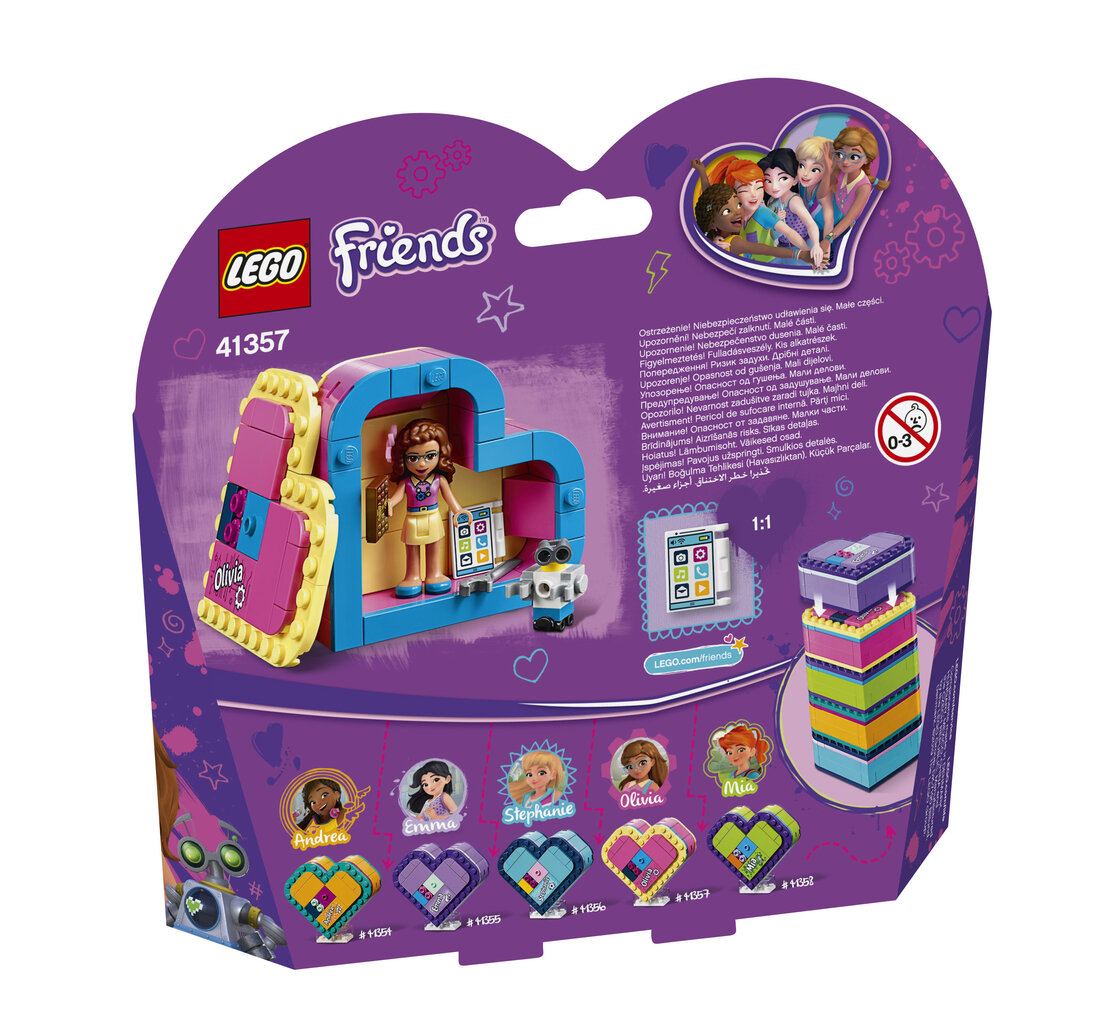 41357 LEGO® Friends Olīvijas sirds formas kārbiņa cena un informācija | Konstruktori | 220.lv