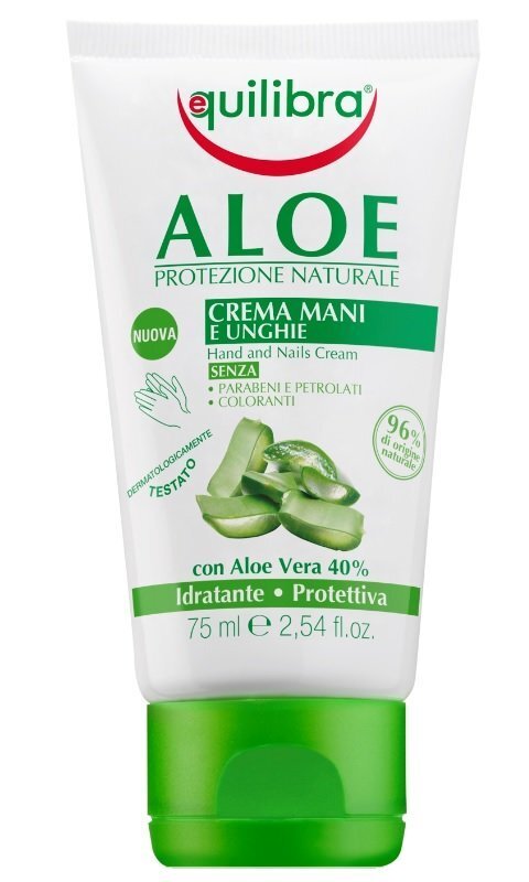 Mitrinošs roku krēms ar alvejas ekstraktu Equilibra Aloe Protezione Naturale 75 ml cena un informācija | Ķermeņa krēmi, losjoni | 220.lv