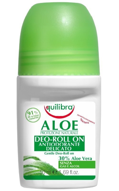 Rullīšu dezodorants ar alvejas ekstraktu Equilibra Aloe Protezione Naturale Gentle 50 ml cena un informācija | Dezodoranti | 220.lv