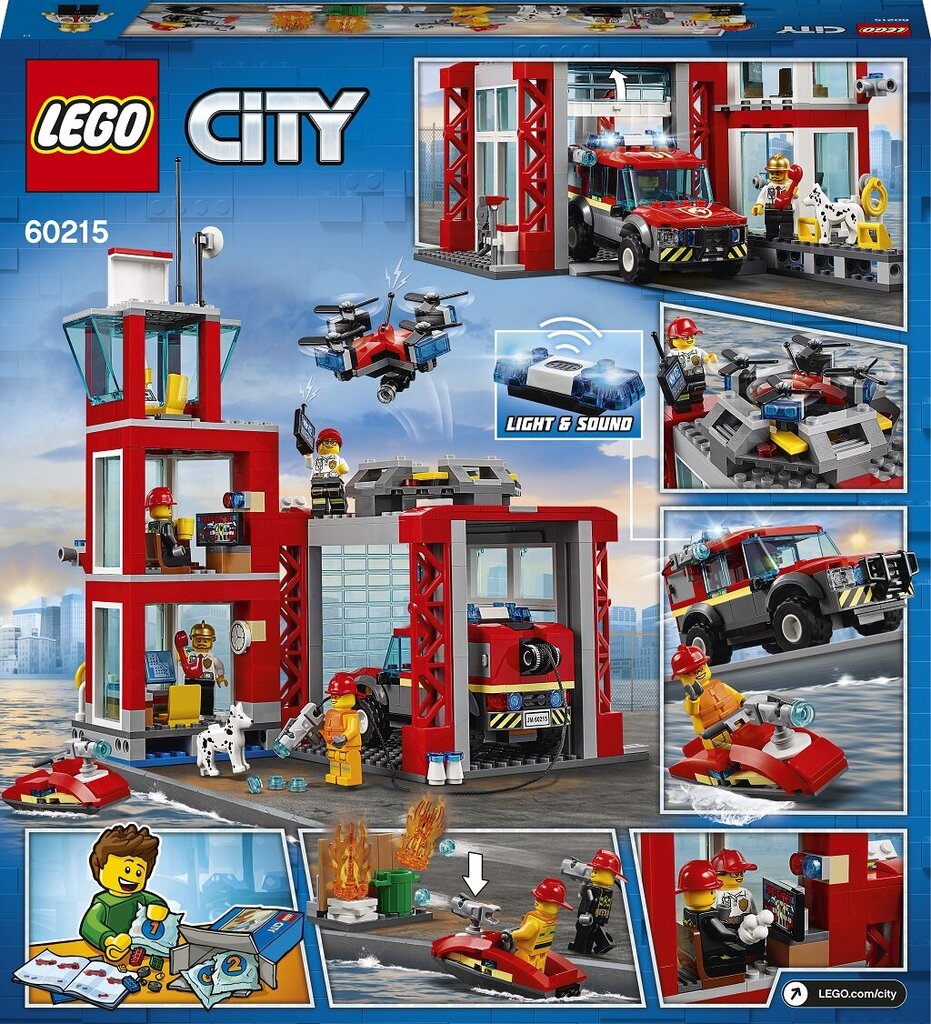 60215 LEGO® City Ugunsdzēsēju depo cena un informācija | Konstruktori | 220.lv