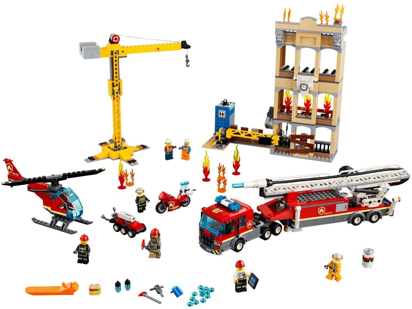 60216 LEGO® City Pilsētas centra ugunsdzēsēju brigāde цена и информация | Konstruktori | 220.lv