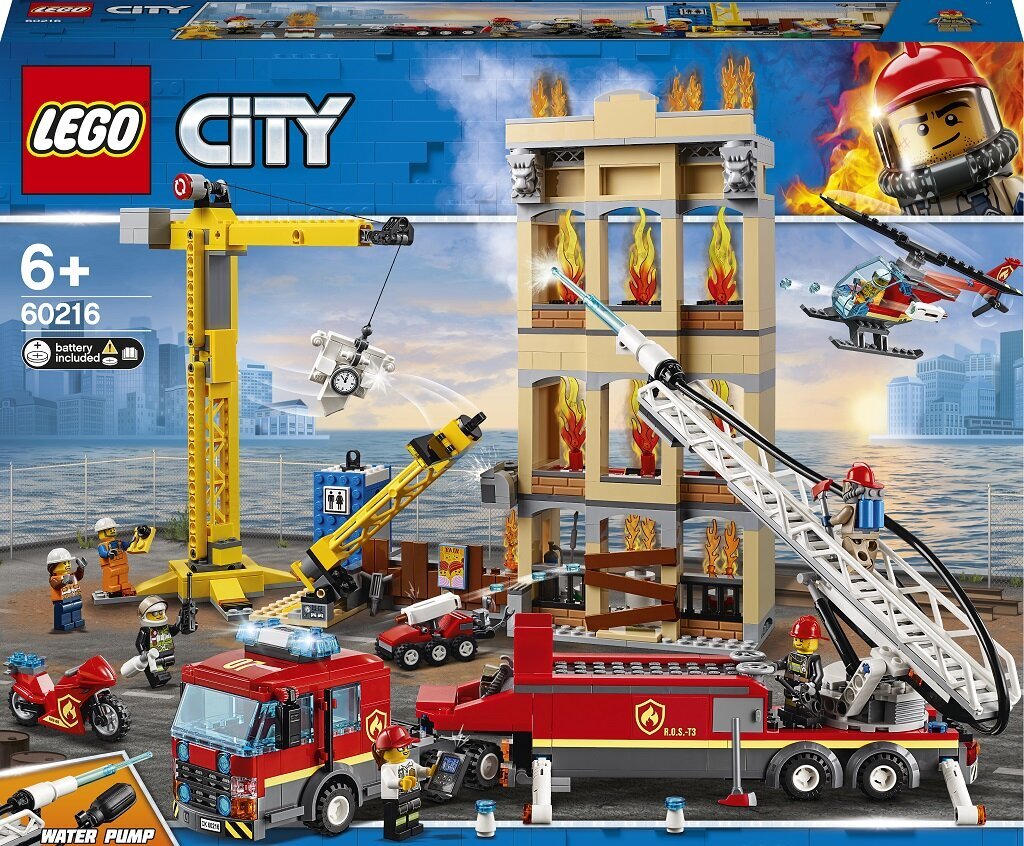 60216 LEGO® City Pilsētas centra ugunsdzēsēju brigāde cena un informācija | Konstruktori | 220.lv