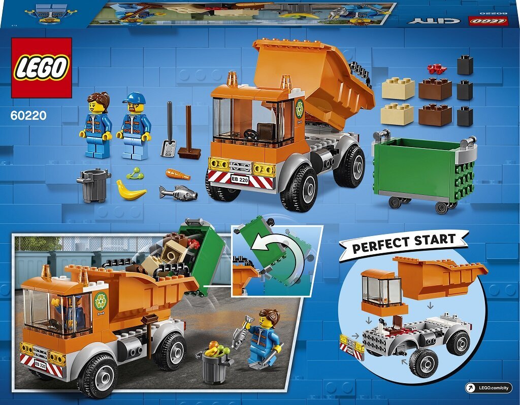 60220 LEGO® City Atkritumu izvešanas auto cena un informācija | Konstruktori | 220.lv