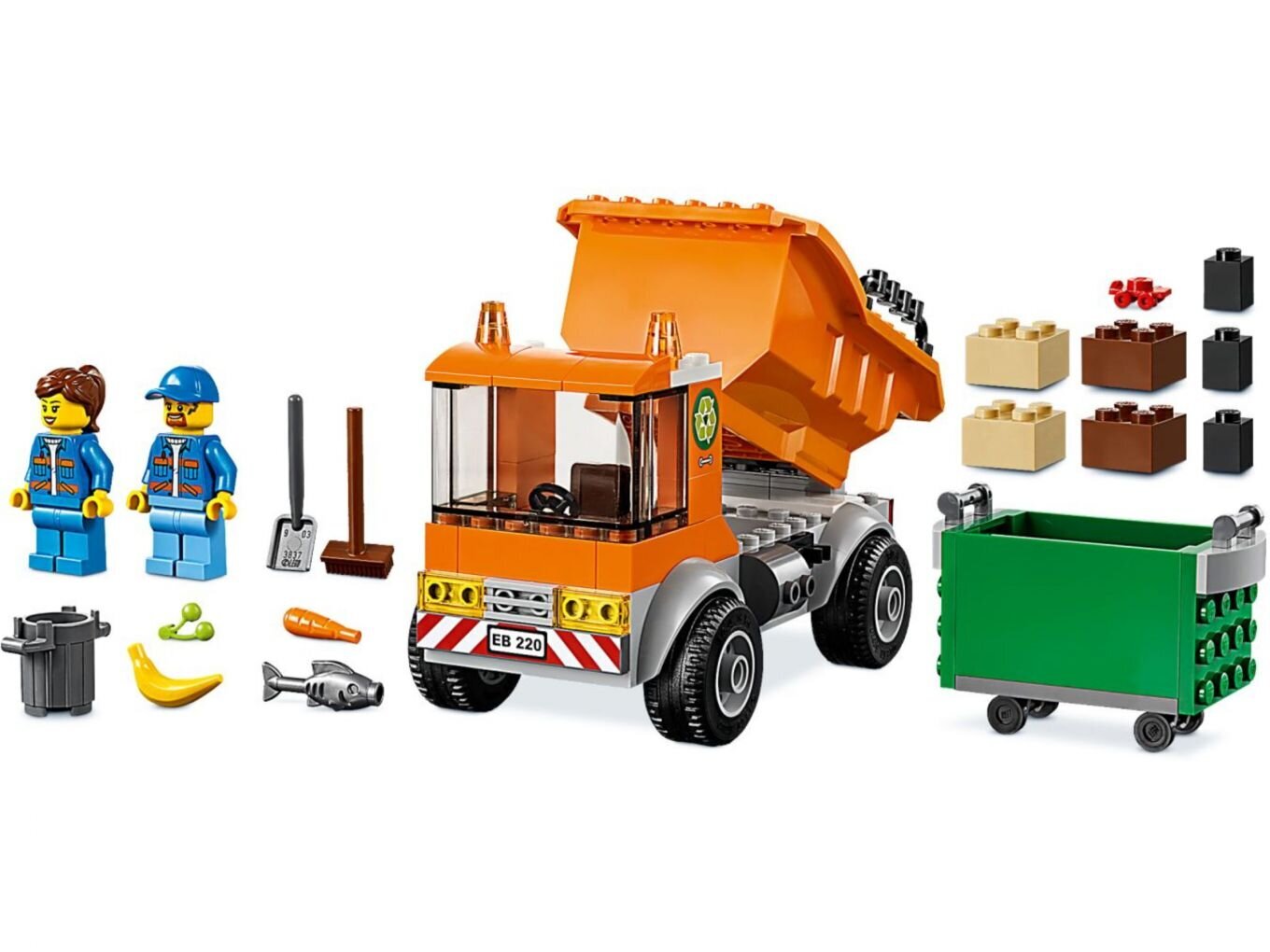 60220 LEGO® City Atkritumu izvešanas auto цена и информация | Konstruktori | 220.lv