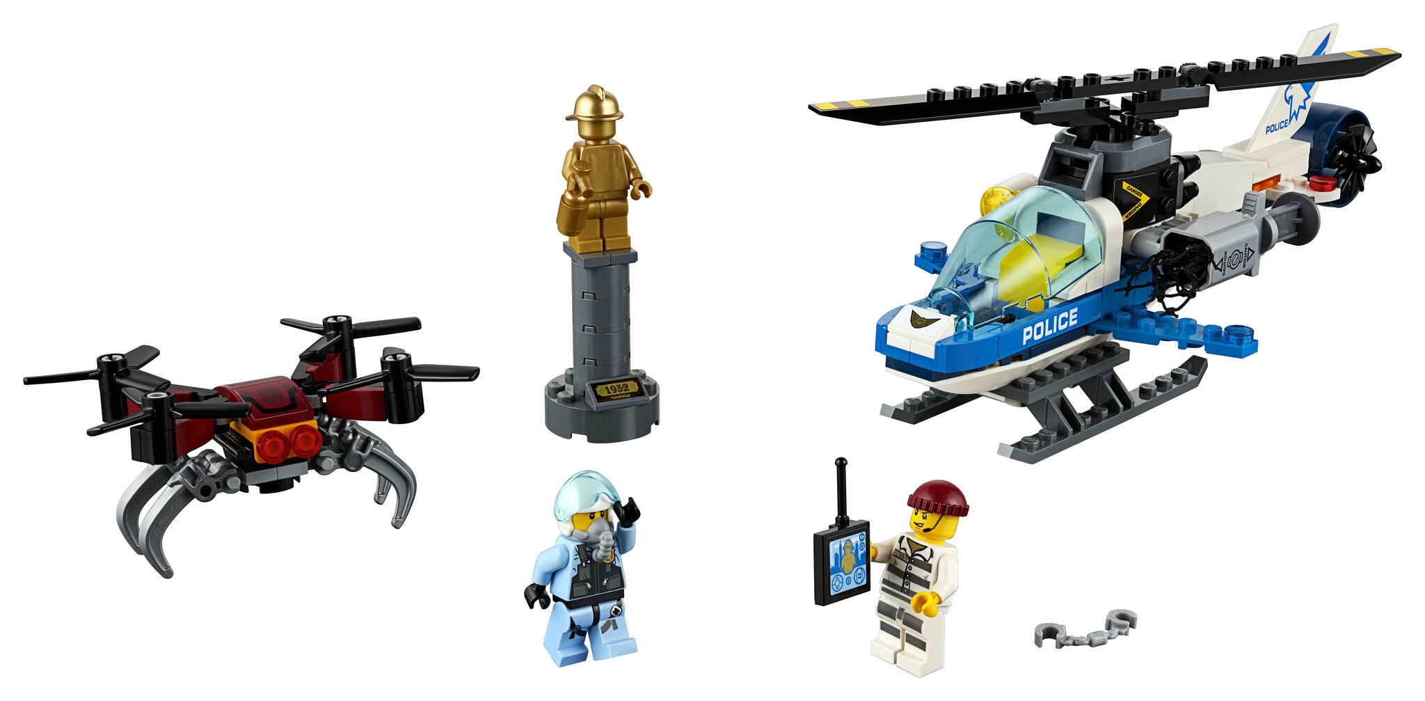 60207 LEGO® City Gaisa policijas pakaļdzīšanās dronam цена и информация | Konstruktori | 220.lv