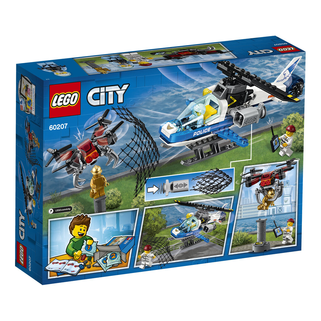 60207 LEGO® City Gaisa policijas pakaļdzīšanās dronam cena un informācija | Konstruktori | 220.lv