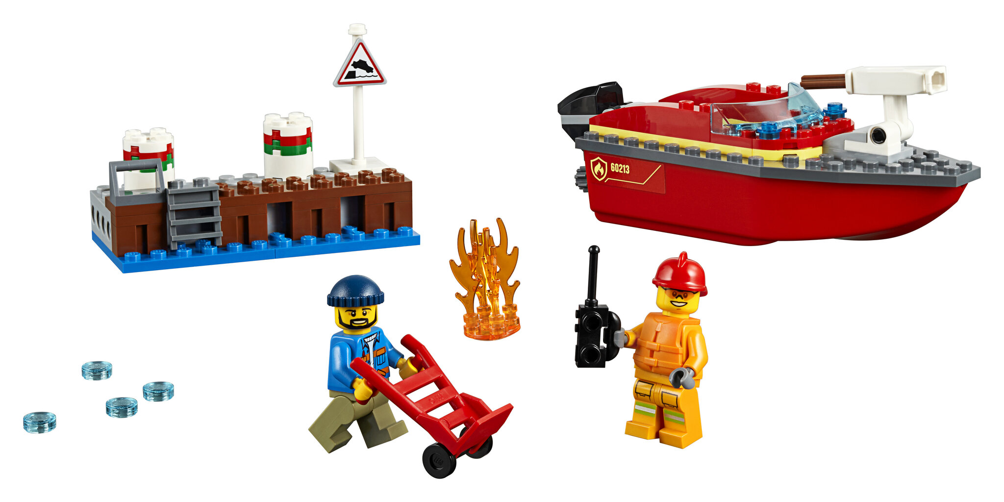 60213 LEGO® City Ugunsgrēks kuģu piestātnē cena un informācija | Konstruktori | 220.lv