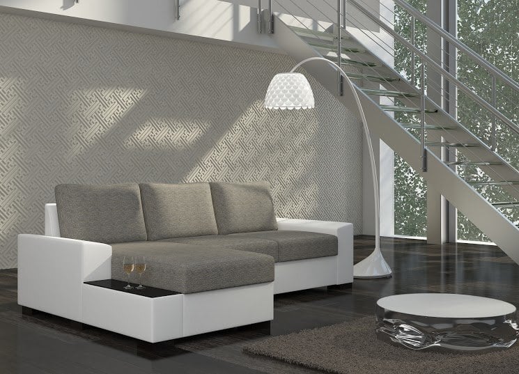 Mīksts stūra dīvāns Negro, balts/krēmkrāsas cena un informācija | Stūra dīvāni | 220.lv