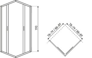Kvadrātveida dušas kabīne Kerra Tiara SQ cena un informācija | Kerra Mājai un remontam | 220.lv