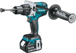 Аккумуляторная ударная дрель-шуруповёрт Makita DHP481RTJ, 18V цена и информация | Шуруповерты, дрели | 220.lv