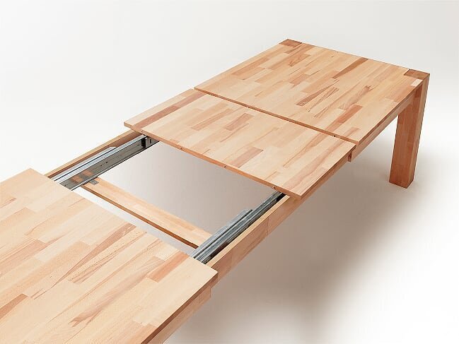 Paplašināms pusdienu galds Peter, 200x100 cm, brūns cena un informācija | Virtuves galdi, ēdamgaldi | 220.lv