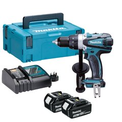 Аккумуляторная дрель-шуруповерт Makita DDF458RTJ; 18 V цена и информация | Шуруповерты, дрели | 220.lv