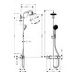 Dušas sistēma Hansgrohe Croma 160 ar termostatisko maisītāju, hroma, 27135000 цена и информация | Dušas komplekti un paneļi | 220.lv