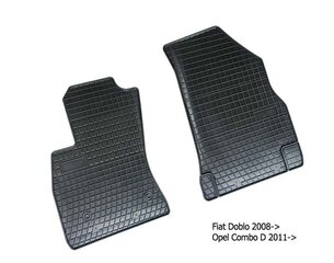 Gumijas paklāji Fiat Doblo II 2s/ Opel Combo D 2008--> cena un informācija | Gumijas paklājiņi pēc auto modeļiem | 220.lv