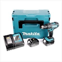 Аккумуляторная ударная дрель-шуруповёрт Makita DHP482RFJ, 18V цена и информация | Шуруповерты, дрели | 220.lv