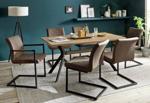 Комплект из 4 стульев Kian A-B, коричневый цена и информация | Стулья для кухни и столовой | 220.lv