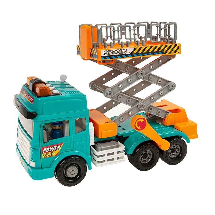 Smiki celtniecības kravas automašīna - pacēlājs ar skaņām un gaismām, 32 cm цена и информация | Rotaļlietas zēniem | 220.lv