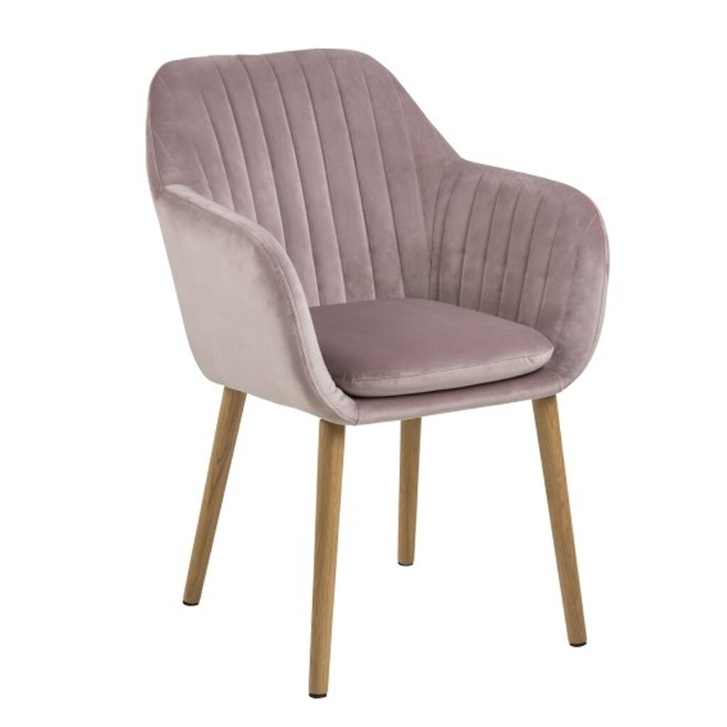 Krēsls Emilia, gaiši rozā cena un informācija | Virtuves un ēdamistabas krēsli | 220.lv