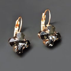 Auskari "Bizantijas Krusts (Silver Night)" ar Swarovski™ kristāliem цена и информация | Серьги | 220.lv