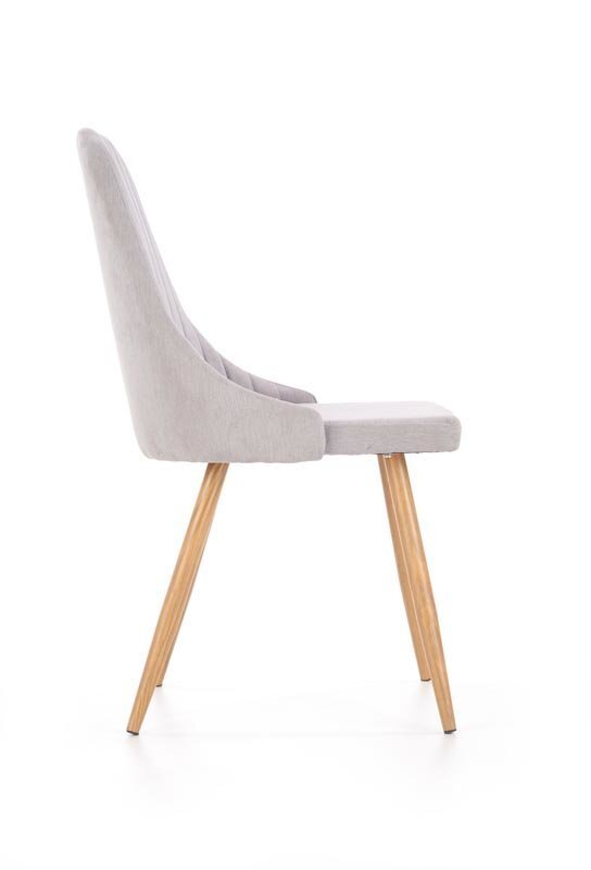 4 krēslu komplekts K285, gaiši pelēks cena un informācija | Virtuves un ēdamistabas krēsli | 220.lv