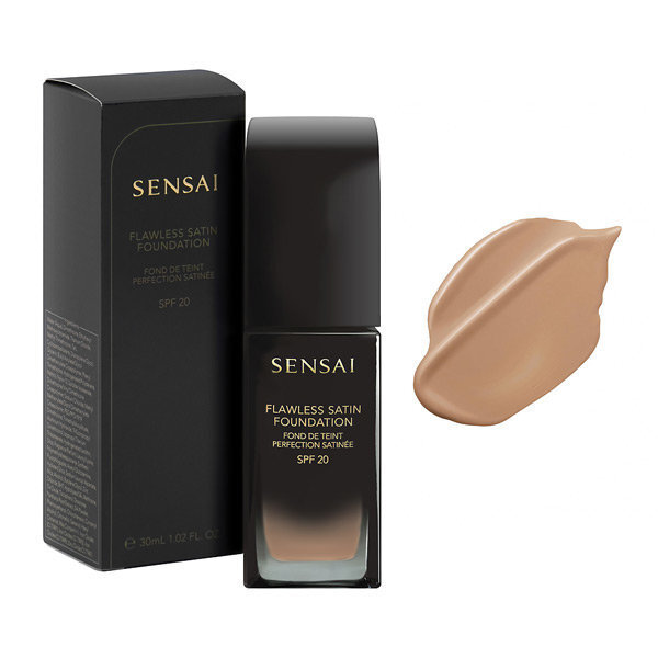 Šķidrs grima pamats Sensai Flawless Satin SPF20 30 ml, 203 Neutral Beige, 203 Neutral Beige cena un informācija | Grima bāzes, tonālie krēmi, pūderi | 220.lv