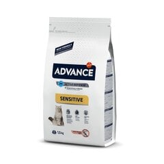 Advance Adult Sensitive (lasis. rīsi) 1.5 kg cena un informācija | Sausā barība kaķiem | 220.lv