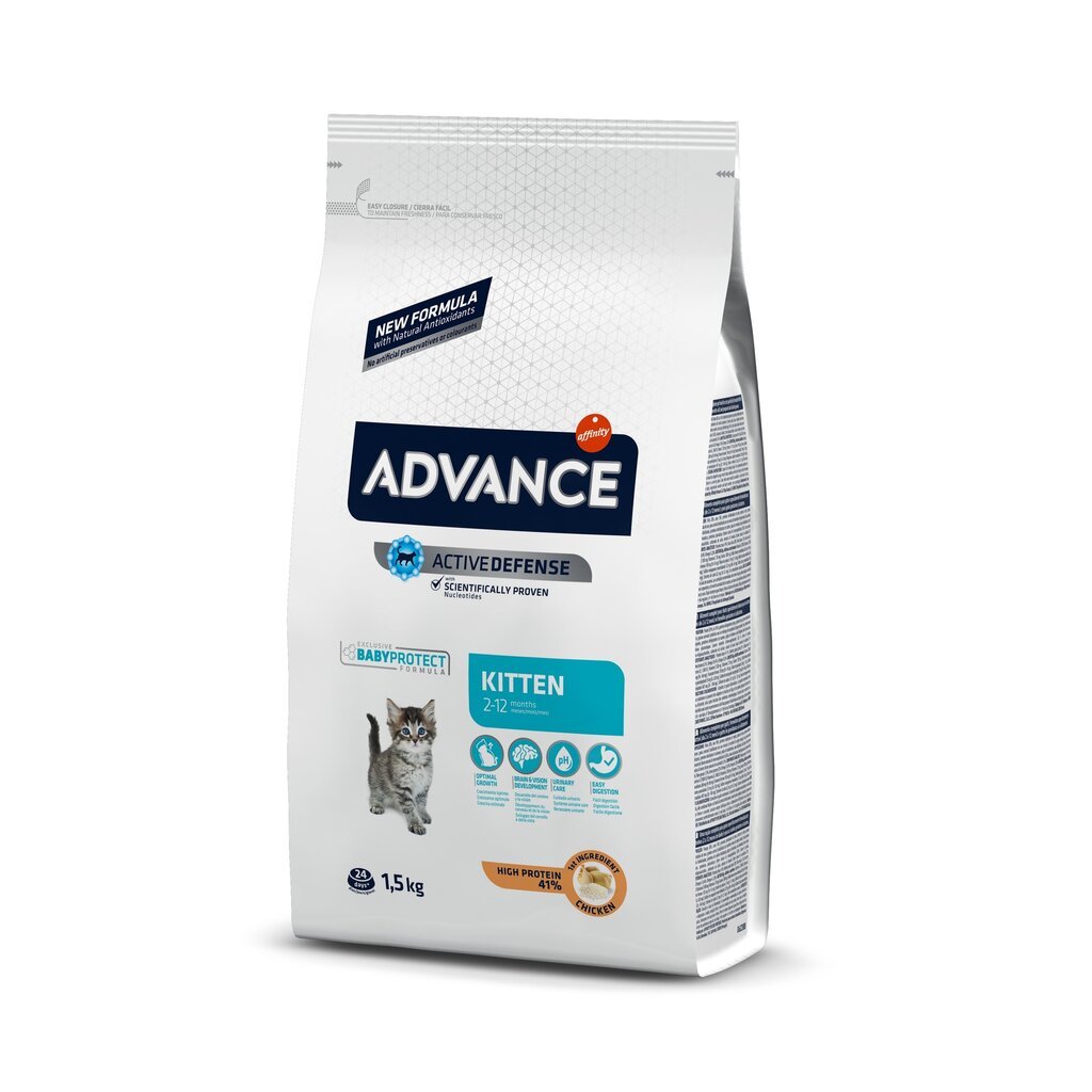 Advance Kitten 1.5 kg цена и информация | Sausā barība kaķiem | 220.lv