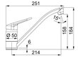 Izlietnes jaucējkrāns Franke Novara Plus, hroma cena un informācija | Ūdens maisītāji virtuvei | 220.lv
