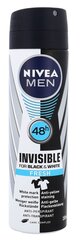 Antiperspirants vīriešiem Nivea Men Invisible Black & White 150 ml cena un informācija | Dezodoranti | 220.lv