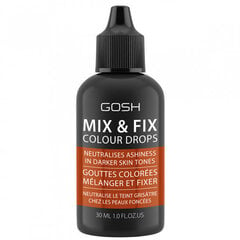 Tonējošs grims neitralizē tumšos plankumus Gosh Mix & Fix Colour Drops, 005 Masala, 30 ml цена и информация | Пудры, базы под макияж | 220.lv