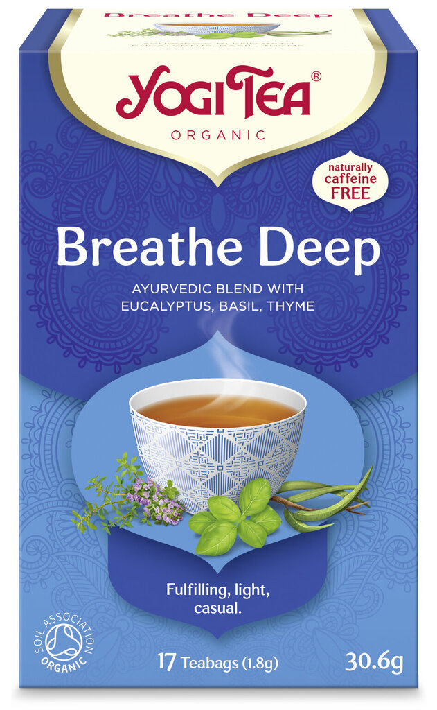 YogiTea® Breathe Deep, 30.6 g cena un informācija | Tēja | 220.lv