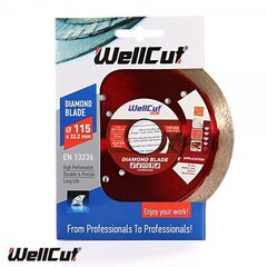 Dimanta disks WellCut Extreme sausai/slapjai griešanai, 115 mm cena un informācija | Rokas instrumenti | 220.lv