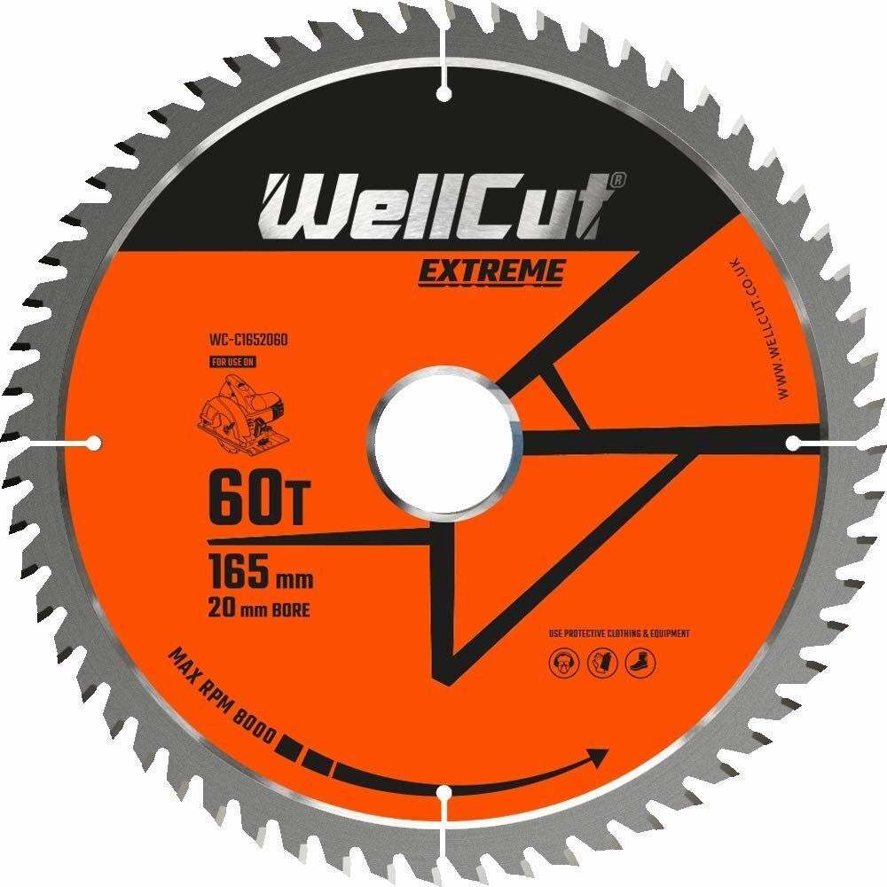 WellCut Extreme TCT griešanas disks 165 mm цена и информация | Rokas instrumenti | 220.lv